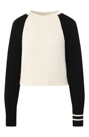 Хлопковый пуловер MRZ. Цвет: черно-белый
