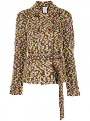 Твидовый пиджак с поясом St. John. Цвет: разноцветный