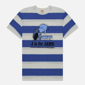 Мужская футболка x Peanuts J Is For TSPTR. Цвет: голубой