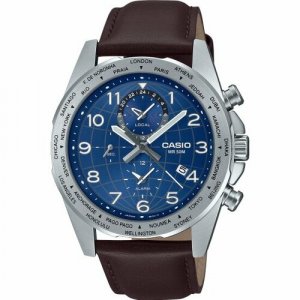 Наручные часы Collection MTP-W500L-2A, синий, серебряный CASIO. Цвет: синий/серебристый