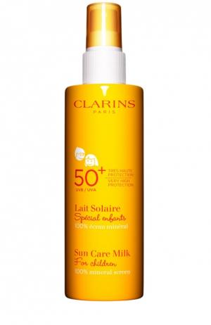 Солнцезащитное молочко для детской кожи очень высокой защиты со 100% мин. Экраном Clarins. Цвет: бесцветный