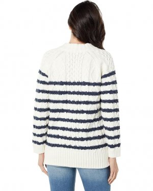 Свитер Linelle Cableknit Pullover Sweater in Stripe, цвет Antique Cream Madewell