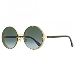 Women s Round Sunglasses Lilo 2M29O Black Gold 58mm Jimmy Choo