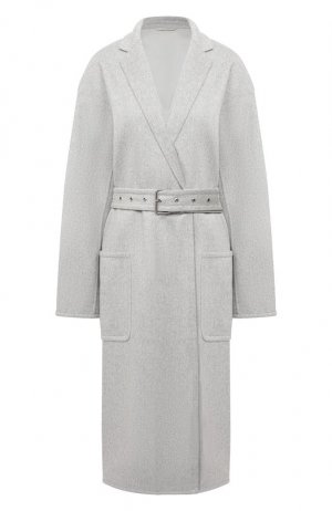 Шерстяное пальто Helmut Lang. Цвет: серый