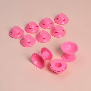 Бигуди силиконовые, d = 1,8/3,5 см, 10 шт, цвет розовый Queen fair