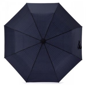 Зонт , 8 спиц/3 сложения, синий ELEGANZZA. Цвет: черный/синий