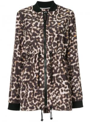Куртка со шнурком на талии и леопардовым узором The Upside. Цвет: коричневый