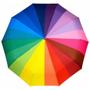 Зонт, полуавтомат, 3 сложения, купол 105 см., 10 спиц, система «антиветер», чехол в комплекте, мультиколор Amore. Цвет: зеленый/оранжевый/желтый/голубой/мультиколор/синий/красный/фиолетовый/розовый