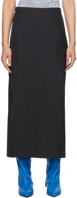 Черная длинная юбка-джемпер Paloma Wool