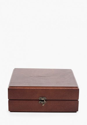 Шкатулка декоративная Мастер Рио с замочком, 20х22х9 см. Цвет: коричневый