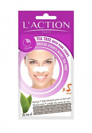 Патчи для носа LAction L'Action очищения пор с экстрактом чайного дерева, 5 шт.