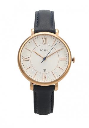 Комплект часы и серьги Fossil FO619DWSIF31. Цвет: синий