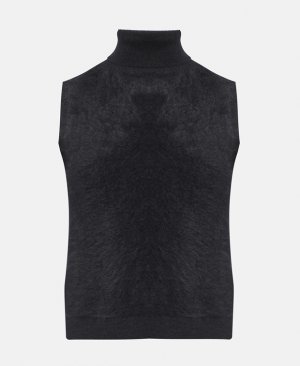 Кашемировый пуловер без рукавов , черный Absolut Cashmere