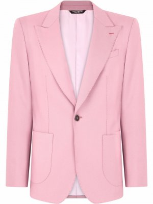 Однобортный пиджак Dolce & Gabbana. Цвет: розовый