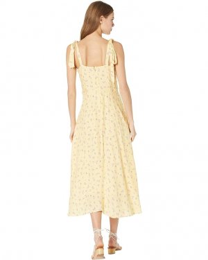 Платье Midi Bow Tie Dress, цвет Yellow Ditsy Bardot