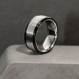 Кольцо CARRAJI, размер 22, серебряный, черный Carraji. Цвет: серебристый/черный