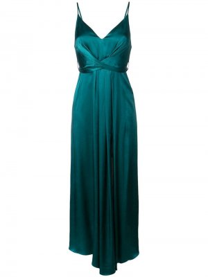 Длинное расклешенное платье Shona Joy. Цвет: зеленый