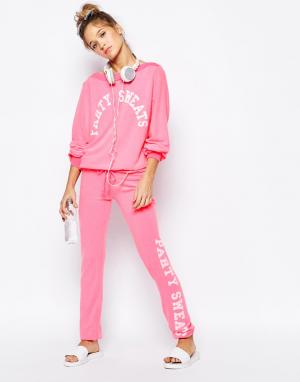 Спортивные штаны Essentials Malibu Wildfox. Цвет: розовый