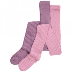 Тайтсы Wool Stocking Rib 2 Pack, розовый Minymo