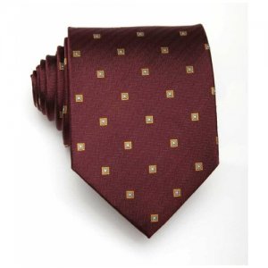 Бордовый мужской галстук с узором Базиль 7507 Basile. Цвет: красный