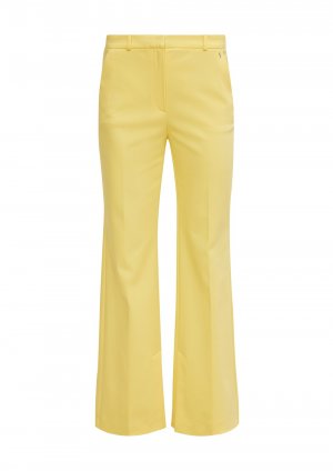 Расклешенные брюки со складками COMMA, желтый Comma