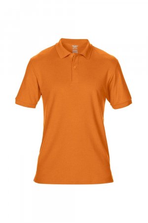 Спортивная рубашка-поло из двойного пике для взрослых DryBlend , оранжевый Gildan
