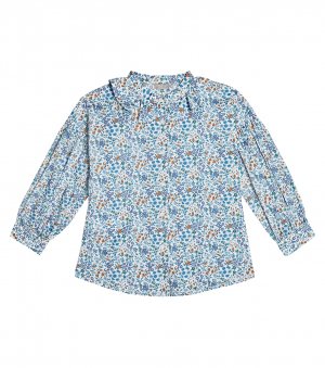 Рубашка из хлопкового поплина с цветочным принтом Il Gufo, разноцветный Gufo