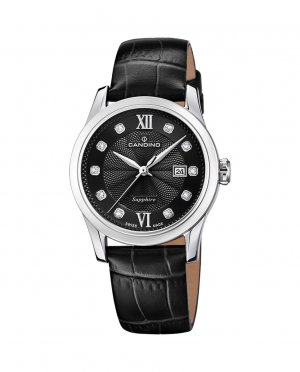 C4736/4 Новинка черные кожаные женские часы , черный Candino