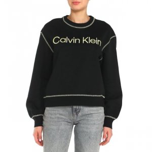 Худи и свитшоты Calvin Klein. Цвет: черный