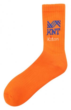 Хлопковые носки KNT. Цвет: оранжевый