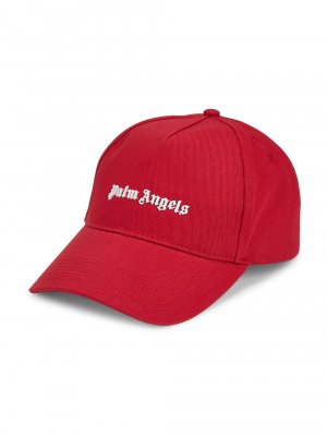 Хлопковая кепка с логотипом , красный Palm Angels