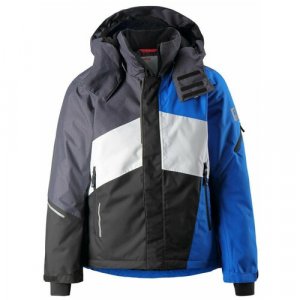 Куртка , размер 110, черный, синий Reima. Цвет: черный/синий/серый