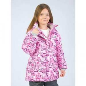 Куртка 6523Love, размер 116, розовый RusLand. Цвет: розовый