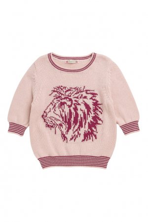 Бледно-розовый свитер Bonpoint. Цвет: бежевый