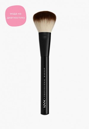 Кисть для лица Nyx Professional Makeup Pro Powder Brush нанесения пудры. Цвет: черный