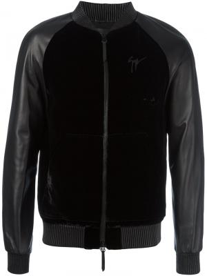 Куртка-бомбер Giuseppe Zanotti Design. Цвет: чёрный