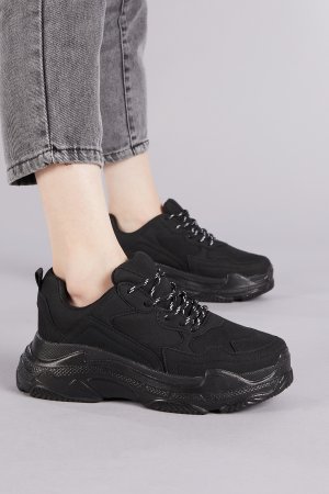 Женская черная замшевая спортивная обувь Bls-q , черный Tonny Black