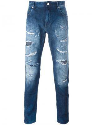 Рваные джинсы Love Moschino. Цвет: синий