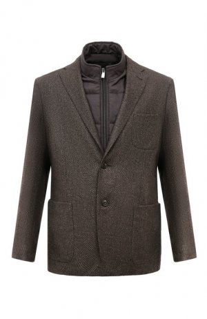 Комплект из пиджака и жилета Corneliani. Цвет: коричневый