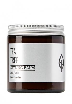 Бальзам для волос Beardbrand укладки Tea Tree Styling Balm. Цвет: прозрачный