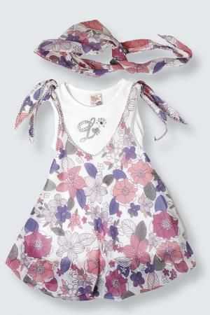 Платье, платок Lilax Baby. Цвет: фиолетовый
