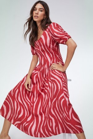 Красное платье Jazlyn из ткани Тенсел , красный Baukjen