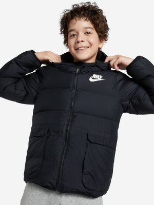 Пуховик для мальчиков Sportswear, Черный, размер 137-147 Nike. Цвет: черный