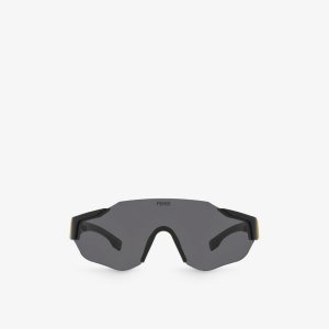 FE40088U солнцезащитные очки из ацетата неправильной оправы , черный Fendi