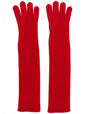 Длинные перчатки Drumohr. Цвет: красный