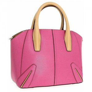 23004218 FUCHSIA/TAN SAFFIANO/NAPPA Женская сумка Leo Ventoni, натуральная кожа VENTONI. Цвет: фиолетовый