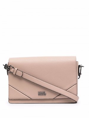 Большая сумка на плечо Stone Karl Lagerfeld. Цвет: розовый