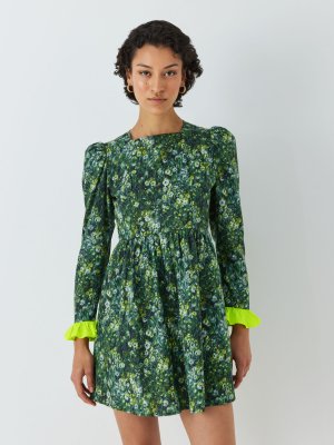 Мини-платье Prairie Sherwood Forest с принтом Laura Ashley из коллаборации , зеленый Batsheva