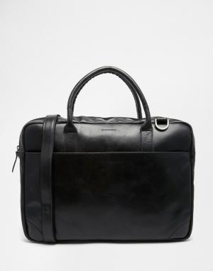 Кожаная сумка для ноутбука с одним отделением Explorer Royal RepubliQ. Цвет: черный