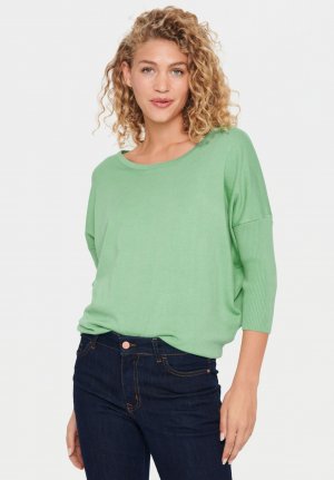 Вязаный свитер MILA R-NECK , цвет zephyr green Saint Tropez